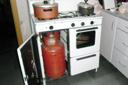 Газова печка с цилиндър
