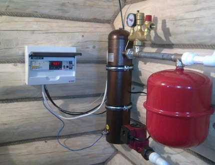 Heating scheme with induction boiler