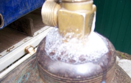 Test de fuite de gaz de savon
