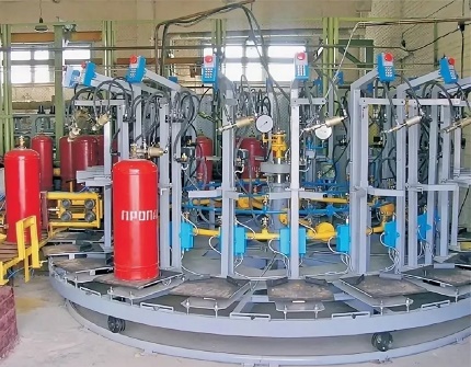 Gas filling station equipment
