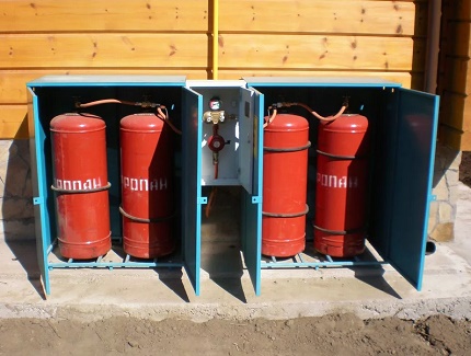 Cylinders for a non-gasified private house