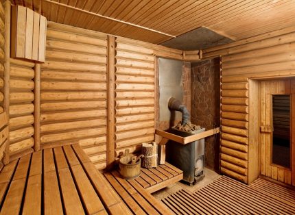 Wood sauna