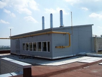 The emergence of roof boiler rooms