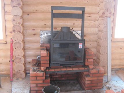 Homemade gas fireplace