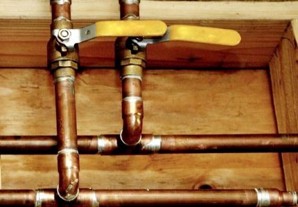 Copper pipe gas pipeline