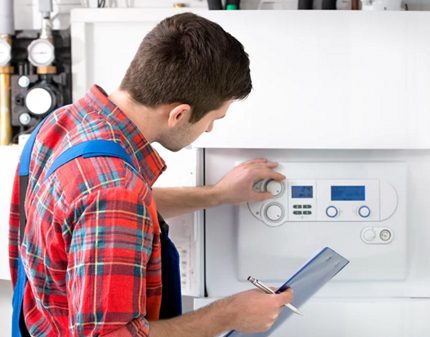 First start-up and adjustment of the Ariston boiler