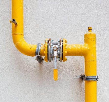 Potrubí žlutého plynu