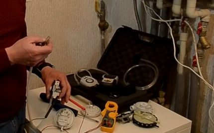 Checking the gas boiler pressure switch