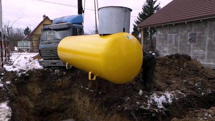 Underground gas tank for a country house