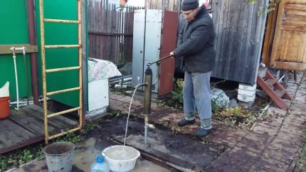 Using a hand pump for domestic use