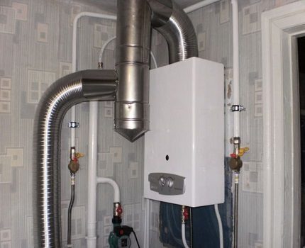 Typical gas boiler
