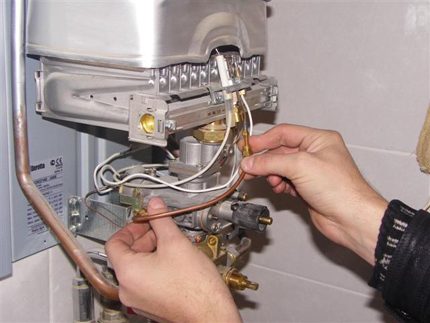 Dismantling the thermocouple gas column
