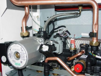 Built-in boiler circulation pump