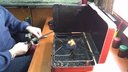 Estufa de gas de un solo quemador