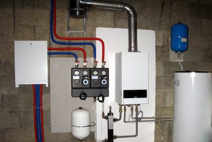 Gas boiler and boiler in a private house