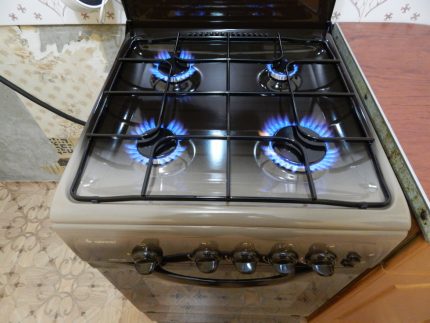 Included gas stove