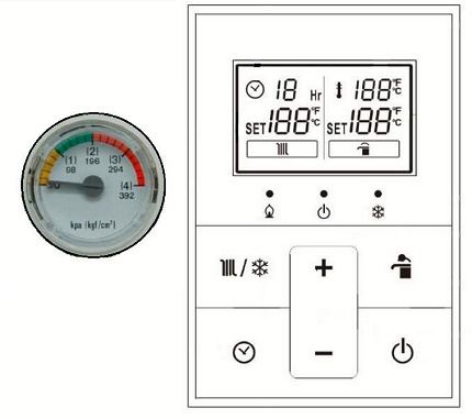 Πίνακας ελέγχου θερμαντήρα αερίου