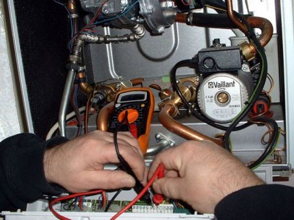 Checking the boiler circuit