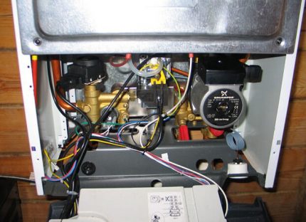 Checking the wiring of the gas boiler
