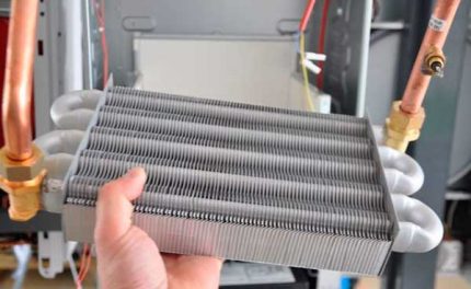Scale on the heat exchanger