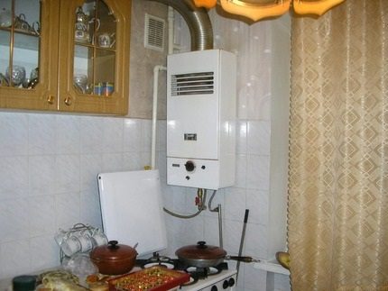 Gas stove in the kitchen