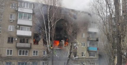 Gas explosion in the apartment