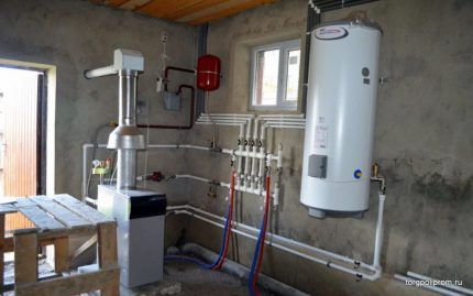 Organization of a boiler house in a country house
