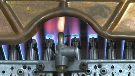 Gas boiler burners
