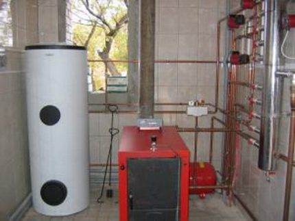 Gas boiler equipment