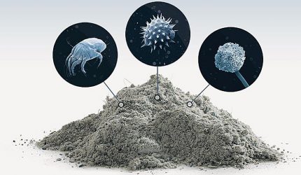 الغبار والكائنات الحية الدقيقة التي تعيش فيه