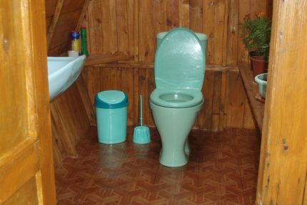 Toilet with sewage