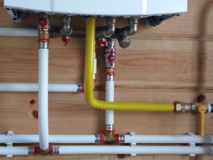 Position of shutoff valves for boiler operation