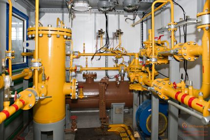 Gas system of a production facility