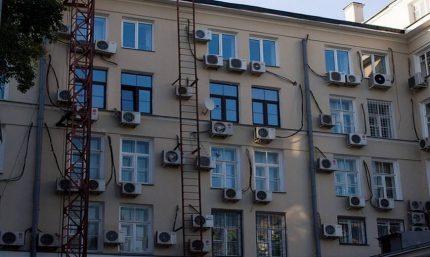Installation of air conditioners in a residential building