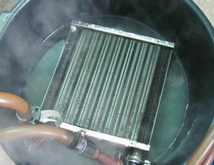 Boiling the heat exchanger