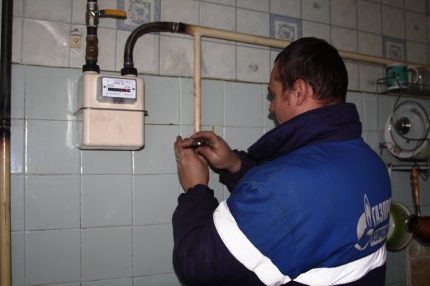 Installazione del contatore del gas
