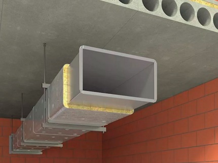 Thermal insulation of the duct system