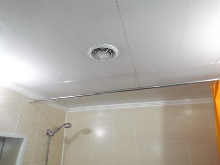 Forced ventilation in the bathroom