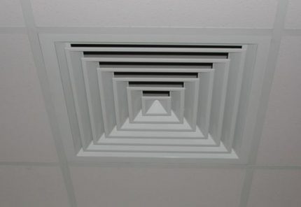 Grătar de ventilație pentru tavan