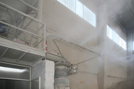 Sistema de nebulización de fábrica