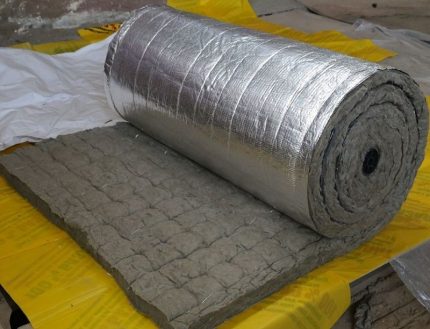 Basalt cotton wool in a roll