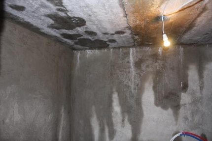 Condensation au sous-sol