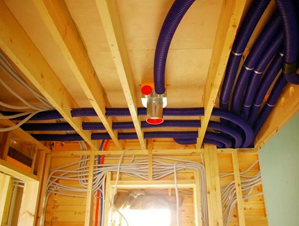 Laying ventilation pipes