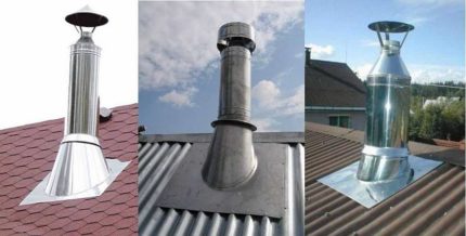 Types of ventilation pipes